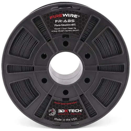 3DXTech Firewire FR-ABS Flame Retardant ABS Black 0.75kg 1.75mm